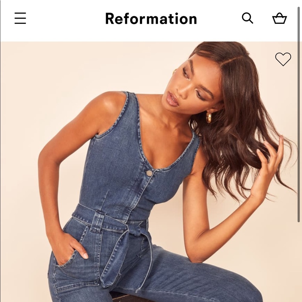 Reformation Denim Jumpsuit